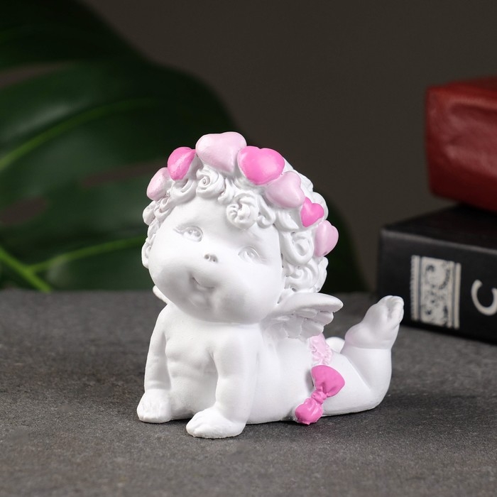 Фигура Фигура "Ангел лежит ручки в пол" 7х5х7см