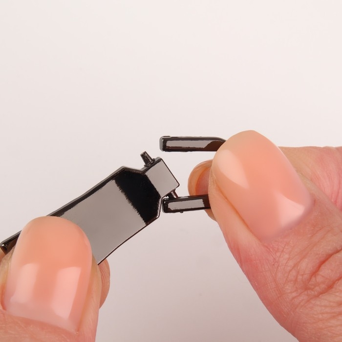 Пуллер для молнии, металлический, 3,7 &times; 1,25 см, 5 шт, цвет чёрный