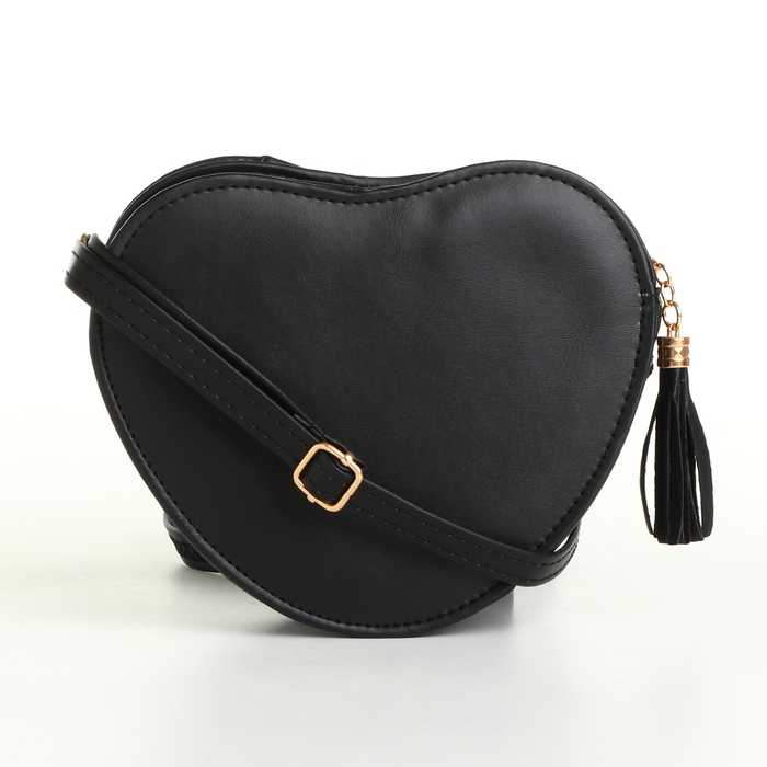 Сумка детская для девочки на молнии &laquo;Выбражулька&raquo;, цвет чёрный