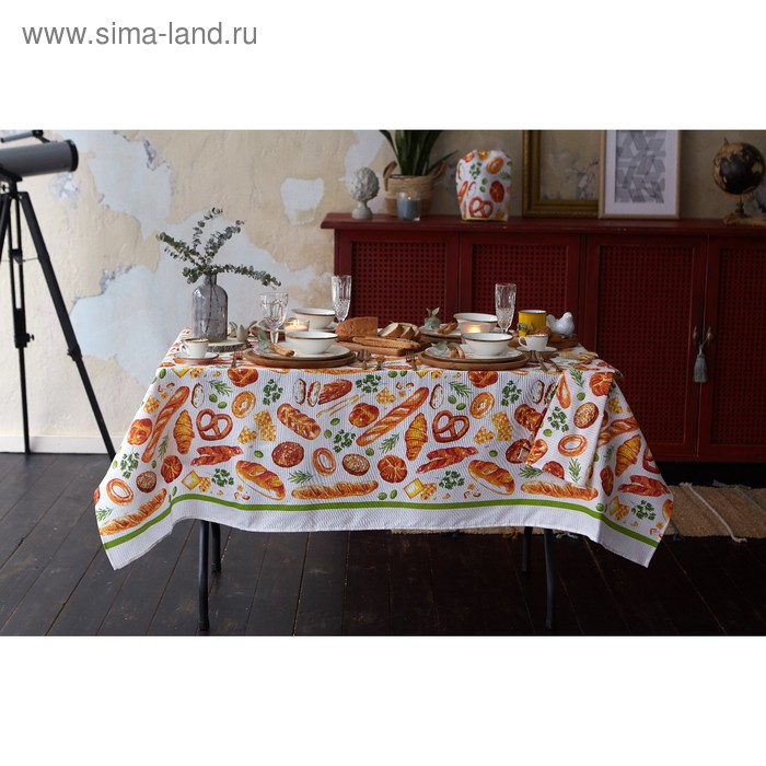 Скатерть "Доляна" Bread 220х144 см, 100% хлопок, 164 г/м2