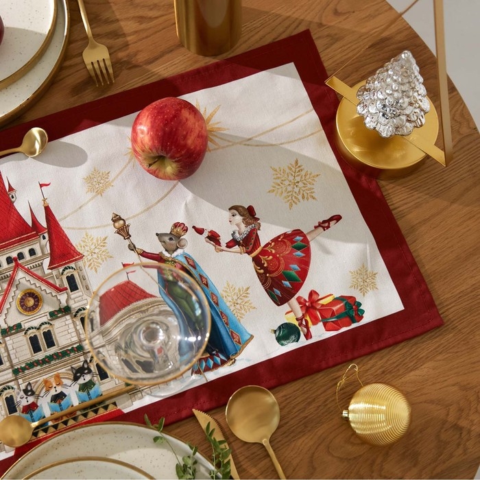 Дорожка на стол Этель "Щелкунчик" 40х147 +/- 5 см, 100% хл, саржа 190 гр/м2