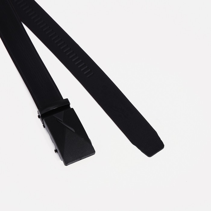 Ремень мужской, ширина 3,5 см, пряжка автомат, цвет чёрный Ремень мужской, ширина 3,5 см, пряжка автомат, цвет чёрный