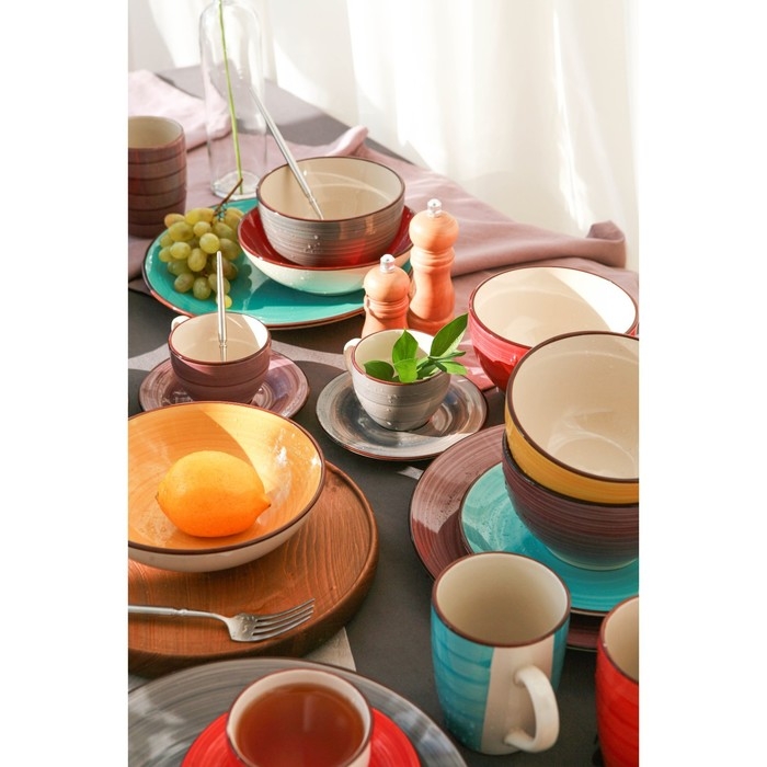 Кружка керамическая Доляна «Морской мир», 360 мл, цвет голубой Кружка керамическая Доляна «Морской мир», 360 мл, цвет голубой