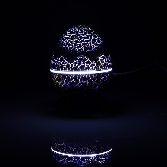 Световой прибор «Яйцо динозавра» 10 см, динамик, съёмная полусфера, свечение RGB, пульт ДУ, USB, синий Световой прибор «Яйцо динозавра» 10 см, динамик, съёмная полусфера, свечение RGB, пульт ДУ, USB, синий