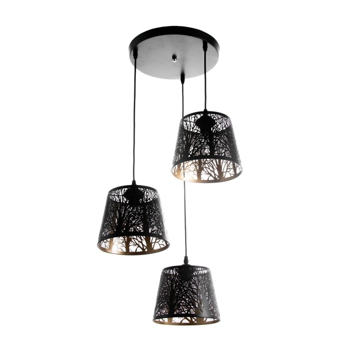 Светильник BayerLux "Чаща" 3хЕ27 40Вт черный 40х40х20-90см