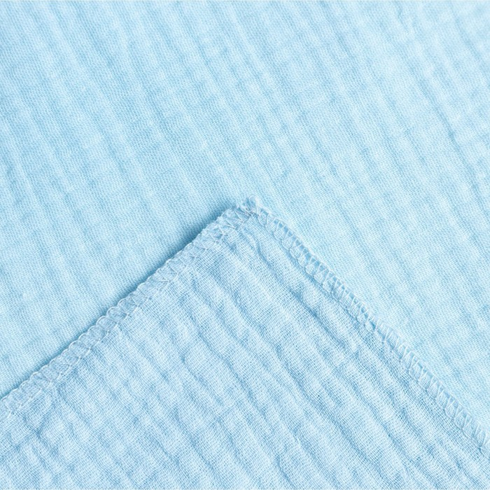 Пелёнка муслиновая Крошка Я "Light blue", 135х100см, двухслойная, 100 % хлопок