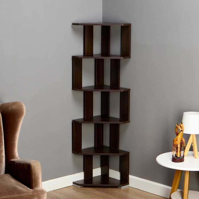 Стеллаж угловой 380х380х1563 см, Венге