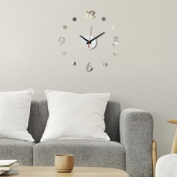 Часы настенные интерьерные, 3d, бесшумные, наклейка, большие, d-40 см