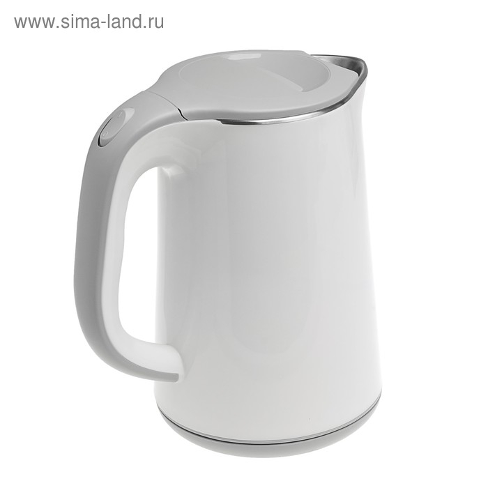 Чайник электрический Galaxy GL 0301, пластик, колба металл, 1.5 л, 2000 Вт, белый Чайник электрический Galaxy GL 0301, пластик, колба металл, 1.5 л, 2000 Вт, белый