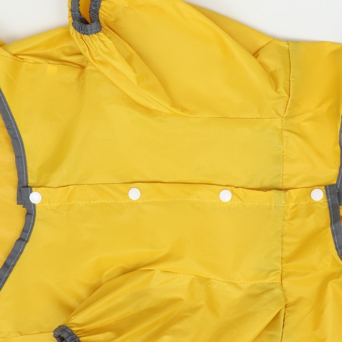 Комбинезон для собак, демисезонный с козырьком, размер 3ХL (ДС 50, Ог 67, ОШ 51 см), жёлтый