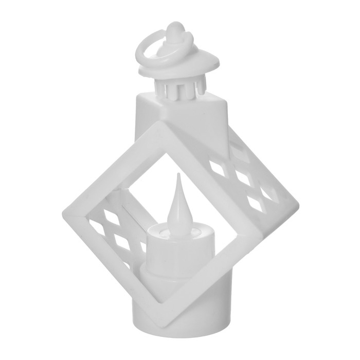 Ночник Ночник "Свеча в кубе" 3хLR1130 белый 5х9х14,5 см RISALUX