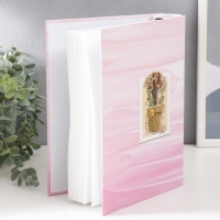 Фотоальбом на 200 фото 10х15 см "Цветы в холщовом мешке" в коробке МИКС 26,5х20,5х5,5 см