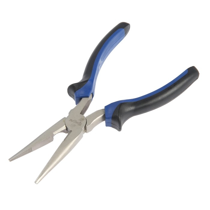 Длинногубцы ТУНДРА, CrV, никелированные, двухкомпонентные рукоятки, 180 мм Длинногубцы ТУНДРА, CrV, никелированные, двухкомпонентные рукоятки, 180 мм