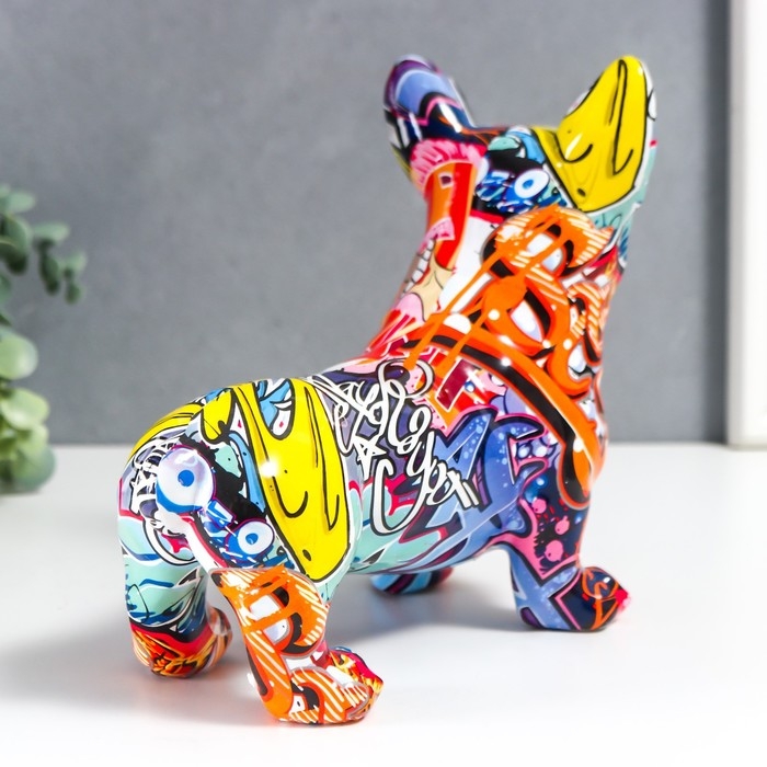 Сувенир полистоун Сувенир полистоун "Корги" граффити 19,5х10,5х25,5 см