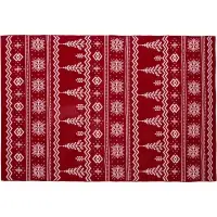 Плед Elnik, красный с молочно-белым