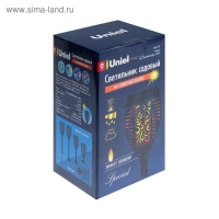 Садовый светильник Uniel на солнечной батарее &laquo;Факел&raquo;, 12 &times; 50 &times; 12 см, эффект пламени