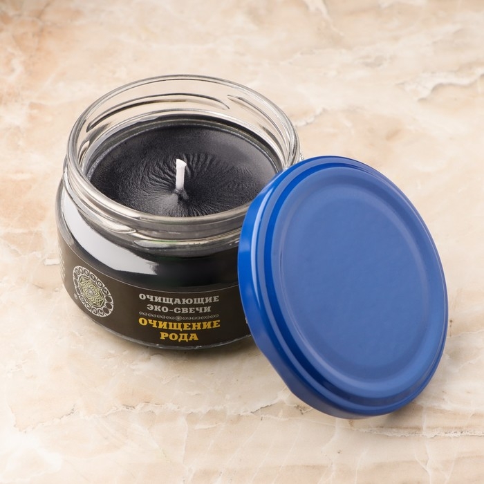 Эко-свеча магическая "Очищение рода" из натурального воска, 7х5 см