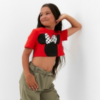 Футболка детская укороченная &laquo;ММ&raquo; Минни Маус, цвет красный