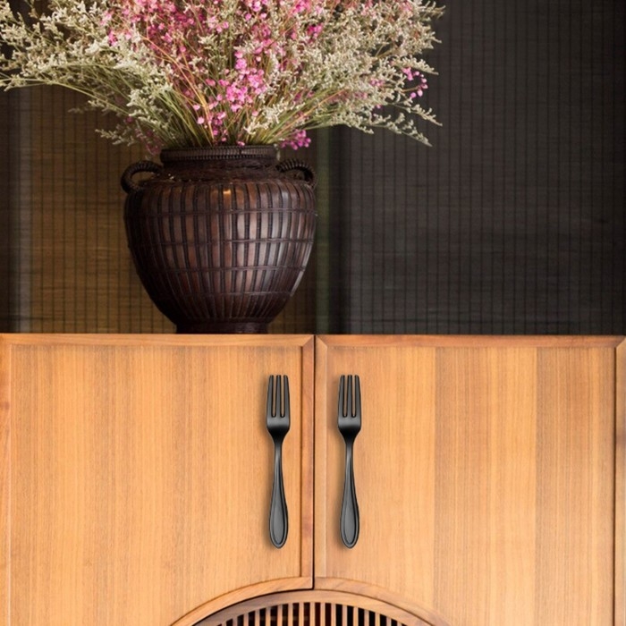 Ручка-скоба "Вилка" CAPPIO RSC002, м/о 76 мм, цвет черный