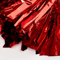 Помпон 1шт, цвет красный, фольга Помпон 1шт, цвет красный, фольга