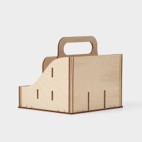 Подставка - органайзер деревянный для специй с ручкой Доляна, 17&times;16&times;16 см