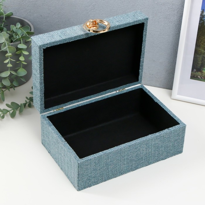 Шкатулка дерево кожзам "Лагуна" 24х16х10,3 см