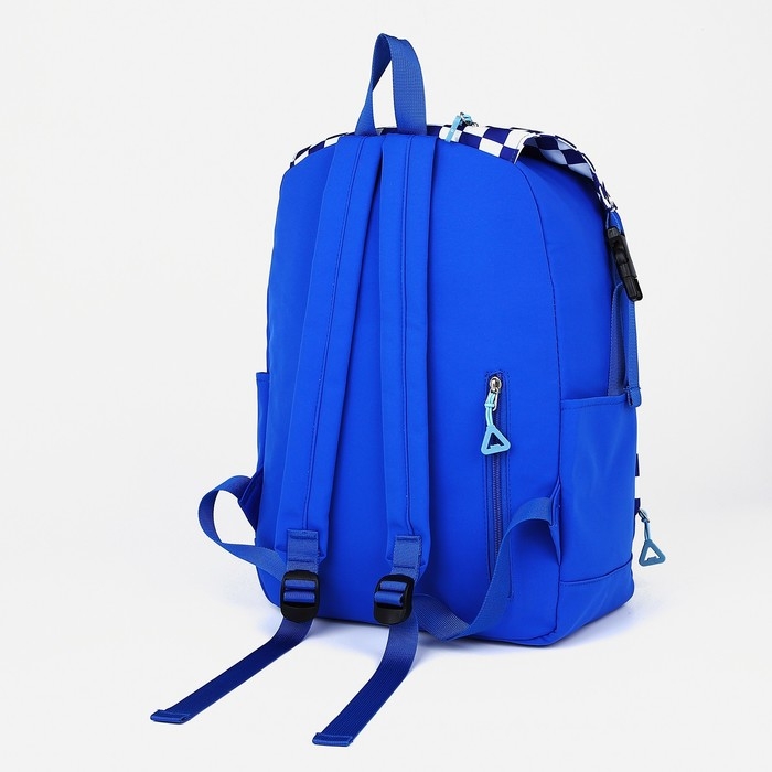 Рюкзак школьный из текстиля, 5 карманов, цвет синий Рюкзак школьный из текстиля, 5 карманов, цвет синий