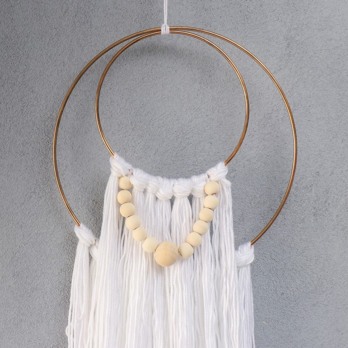 Панно настенное текстиль "Бохо" белоснежный