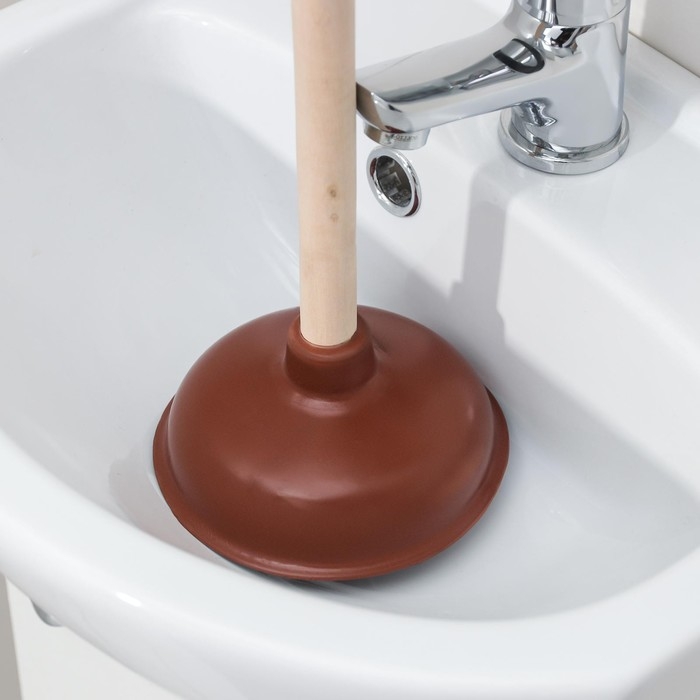 Вантуз с длинной ручкой, d=13,5 см, h=41 см, цвет МИКС Вантуз с длинной ручкой, d=13,5 см, h=41 см, цвет МИКС