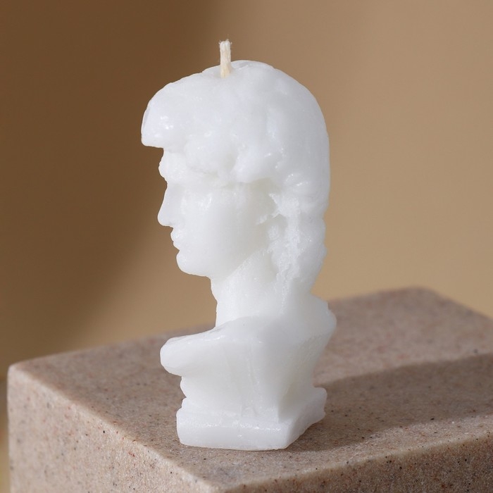 Свеча интерьерная &laquo;Давид&raquo;, белый, высота 6,5 см