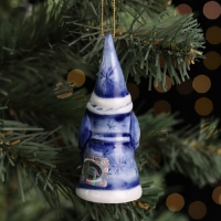 Елочная игрушка "Дед Мороз", 4х4,5х9,5 см, фарфор