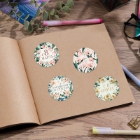 Набор наклеек для подарков «8 марта» цветы, 40 шт, 4 х 4 см Набор наклеек для подарков «8 марта» цветы, 40 шт, 4 х 4 см