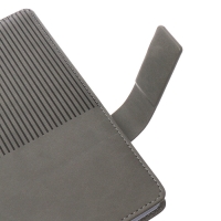 Ежедневник недатированный, А5, 140л, клетка, обл.кожзам, с хлястиком, Полоски серый Ежедневник недатированный, А5, 140л, клетка, обл.кожзам, с хлястиком, Полоски серый