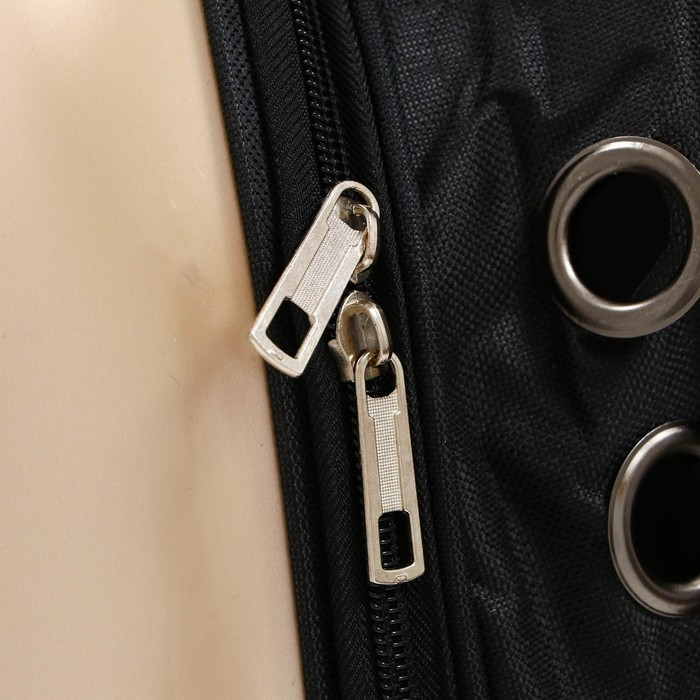 Рюкзак для переноски кошек и собак, с окном, 32х26х44 см, золотистый