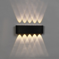 Светильник фасадный &laquo;Полусфера&raquo;, FSD-066, 10 Вт, 3000К, 5 лучей, IP65, 220 В, пластик, черн.   10084