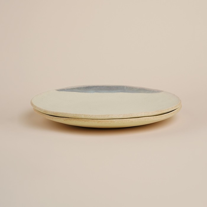 Набор тарелок фарфоровых SL Home &laquo;Волный Сардинии&raquo;, d=21,5 см, цвет бежевый