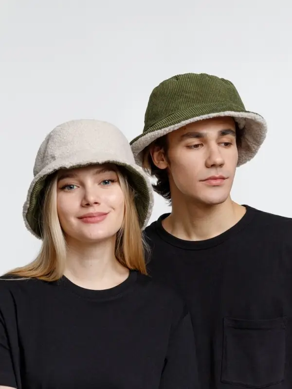 Панама Bucket двусторонняя, хаки с бежевым, размер S/M Панама Bucket двусторонняя, хаки с бежевым, размер S/M