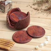 Подставка под горячее "Цветок" дерево 8,5х8,5х5 см Подставка под горячее "Цветок" дерево 8,5х8,5х5 см