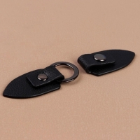 Застёжка-клевант, с кнопкой, 10,5 &times; 2,6 см, 3 шт, цвет чёрный