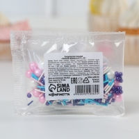 Посыпка кондитерская фигурная: розовая, голубая, фиолетовая, 25 г. Посыпка кондитерская фигурная: розовая, голубая, фиолетовая, 25 г.