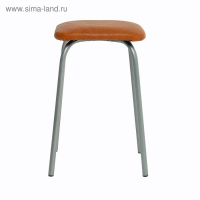 Табурет "Эконом" квадратный, Серебристый металлик/шоколад МИКС Табурет "Эконом" квадратный, Серебристый металлик/шоколад МИКС