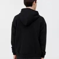 Толстовка унисекс оверсайз на молнии Zippy Terry, черная, размер XL/XXL