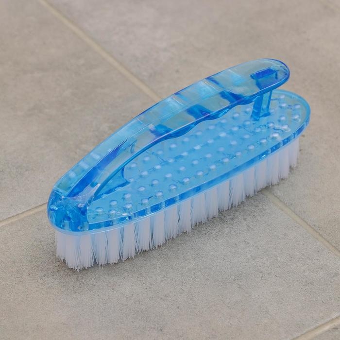 Щётка утюжок для уборки &laquo;Дельта&raquo;, 16&times;5&times;6 см, с ручкой, прозрачный пластик, цвет МИКС