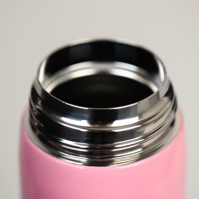 Новый год. Термос &laquo;Тепло внутри&raquo; цвет розовый, 450 мл