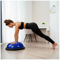 Полусфера BOSU гимнастическая ONLYTOP, с насосом, 55х25 см, цвет синий Полусфера BOSU гимнастическая ONLYTOP, с насосом, 55х25 см, цвет синий