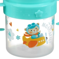 Поильник детский с твёрдым носиком «мишка», 140 мл., с ручками, цвет бирюзовый Поильник детский с твёрдым носиком «мишка», 140 мл., с ручками, цвет бирюзовый