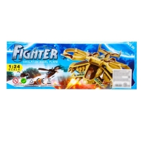 Вертолёт &laquo;Боец&raquo;, работает от батареек, свет и звук, цвет чёрный