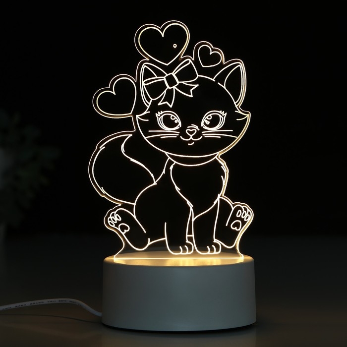 Светильник &laquo;Кошечка&raquo;, 25 х 14 см, модель GBV-0121.