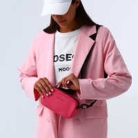 Сумка женская на молнии, TEXTURA, маленький размер, длинный ремень, цвет фуксия