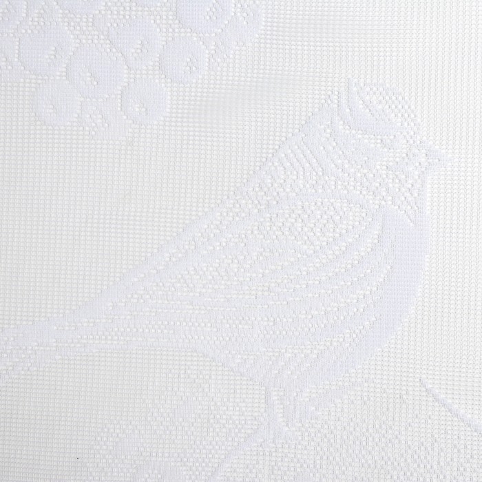 Тюль на кухню без шторной ленты 200х165 см, цвет белый, 100% полиэстер